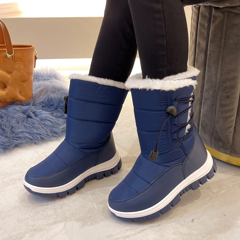 Boots Winter Girls Snow Windproof Warm Plush Children High Top Teenager Kids Outdoor Cotton Shoes Student Size 28 36 230823bj