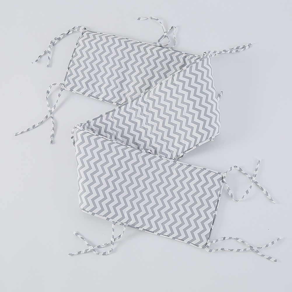Bed Rails 180x30CM Breathable Summer Baby Bedding Bumper Collision Half Around crib set Cotton Printing Mesh Safety 230824