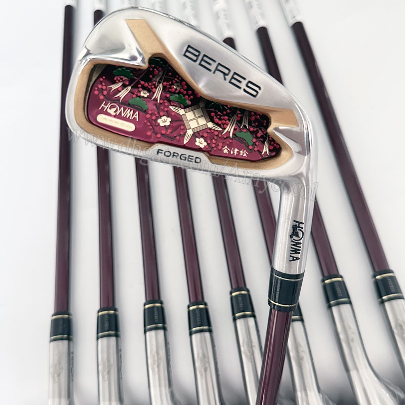 Golf Clubs Women HONMA S-08 Golf Irons BERES Golf Iron Set Graphite Shaft and Golf Headcover L Flex 5-11 A Sw