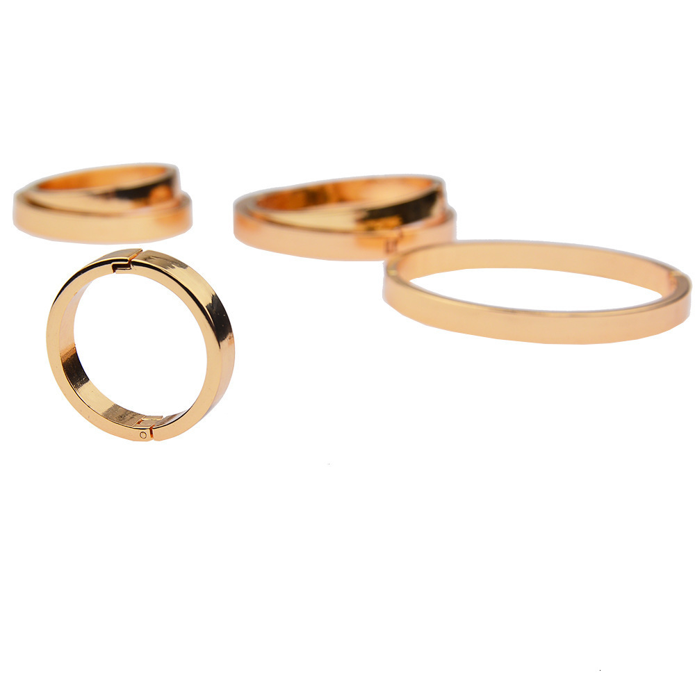 Cockrings 5 Size Gold Metal Cock Ring Penis Adult Sex Man Delayed Ejaculation Lock Semen Delay Rings Toy for Men 230824