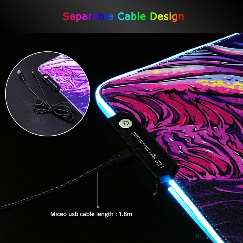 Mouse Pads Wrist Rests RGB ASUS ROG Pad Gaming Accessories Computer Mousepad Keyboard Backlit LED Gabinete Gamer Carpet Tapis De Souris Desk Mat 23082