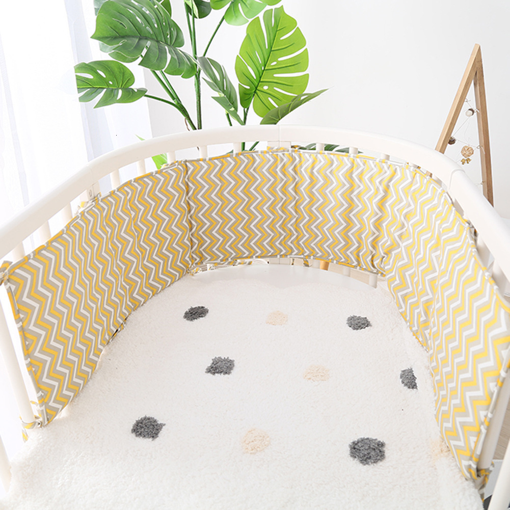 Bed Rails 180x30CM Breathable Summer Baby Bedding Bumper Collision Half Around crib set Cotton Printing Mesh Safety 230824