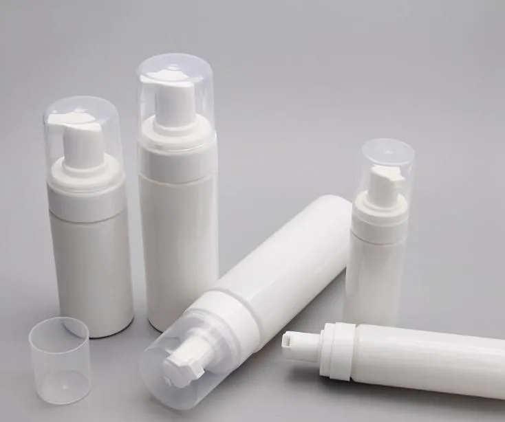 wholesale 50/80/100/150/200ml Cleanser Mousse Bottle Empty Refillable Plastic Pump Bottle Vial Trip Pot Foam Soap Liquid Mousse Fast23 LL