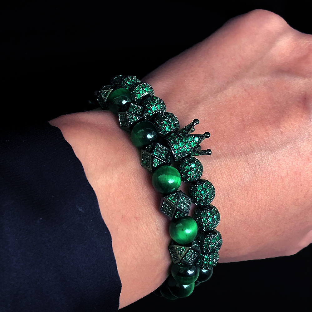 Bangle 2Pcs/ Set Women's Stretch Bracelets Natural Tiger Eye Stone Bracelet Jewelry Necklace Bracelet Gift Men's Bracelet 230824