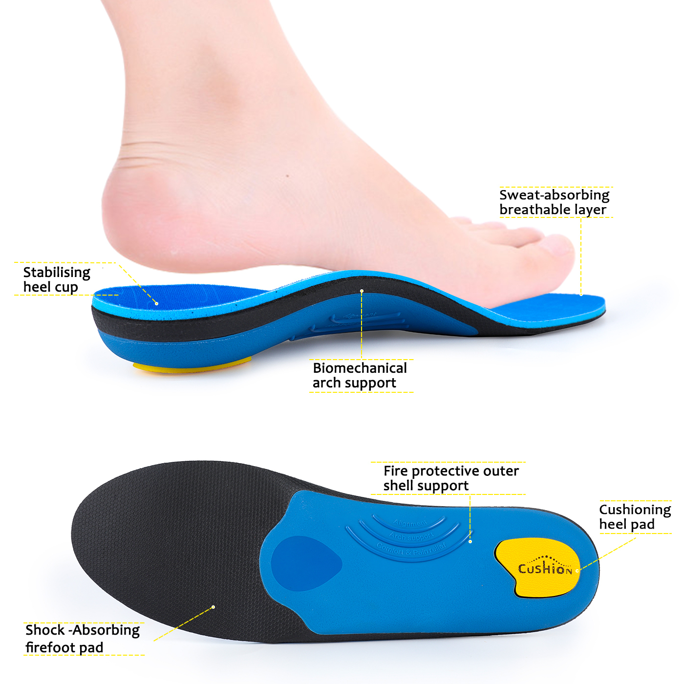 Shoe Parts Accessories Plantar Fasciitis Arch Support Orthopedic Insoles Male Female Inserts Flat Feet Ort ic Sole Running Athletic Sport Pad 230823