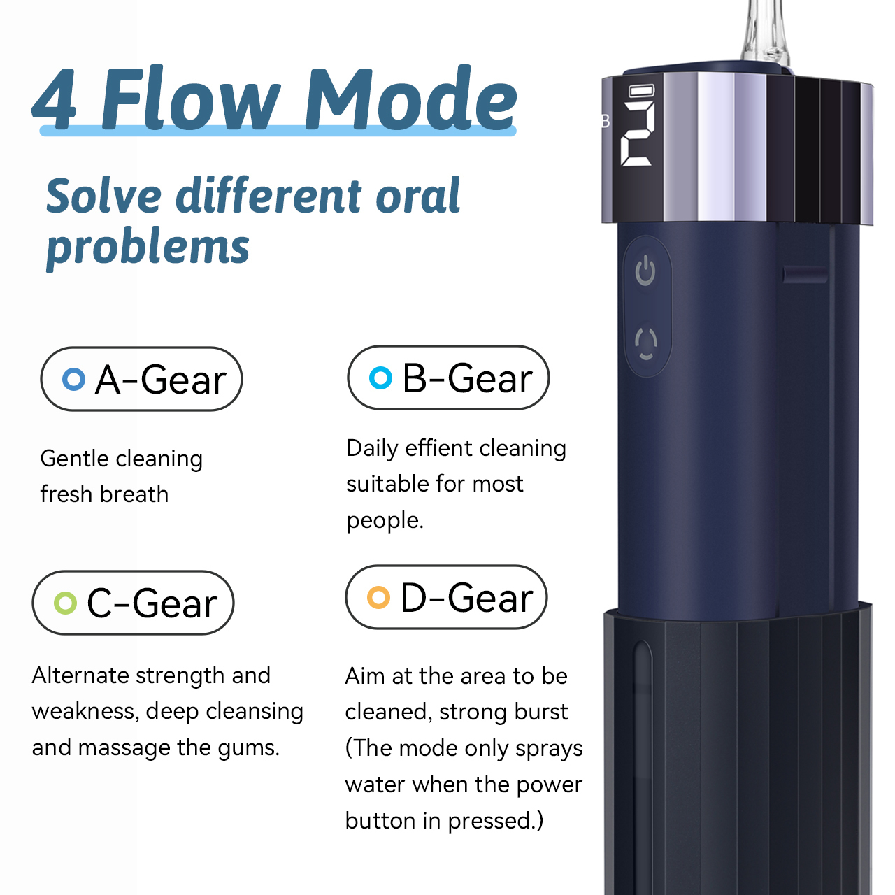 Other Oral Hygiene Irrigator Rechargeable Water Flosser Portable Dental Jet Tank Teeth Cleaner Girls Men Family Christmas Gift 230824