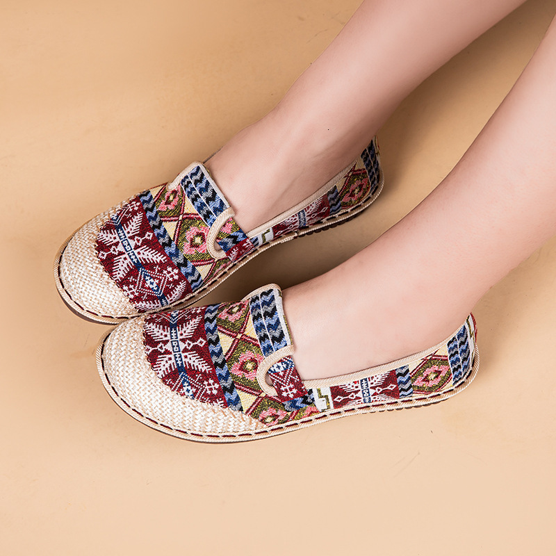Dress Shoes 2023 Summer Ladies Casual Comfort Bohemian Slip On Lazy Female Womens Flat Canvas Strap Loafers Straw New Espadrilles 230823