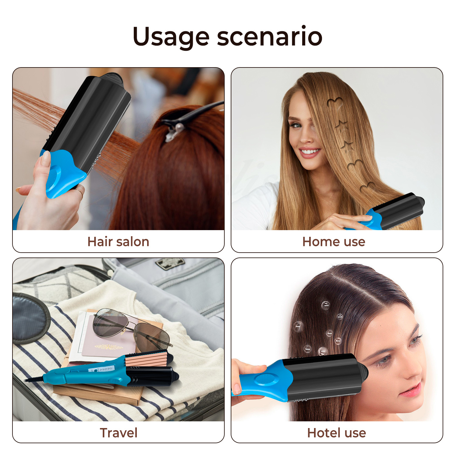 Hair Straighteners Straightener First 3D Image Imprinting Iron Comes with 5 Different Plates Including For 230823