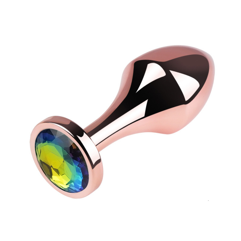 Anal Toys Metal Rose Gold Plug Erotic Butt Sex Adult Games Multi Color Beads Prostate Massage Sextoy for Couples 230824