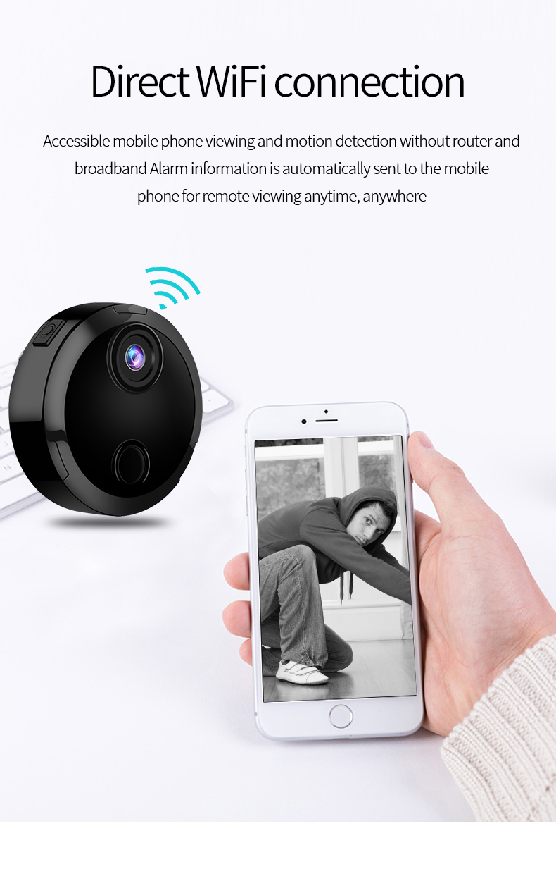 Weatherproof Cameras Camera wireless wifi HD 1080p IR night vision sports aerial p ography DV camera home 230823