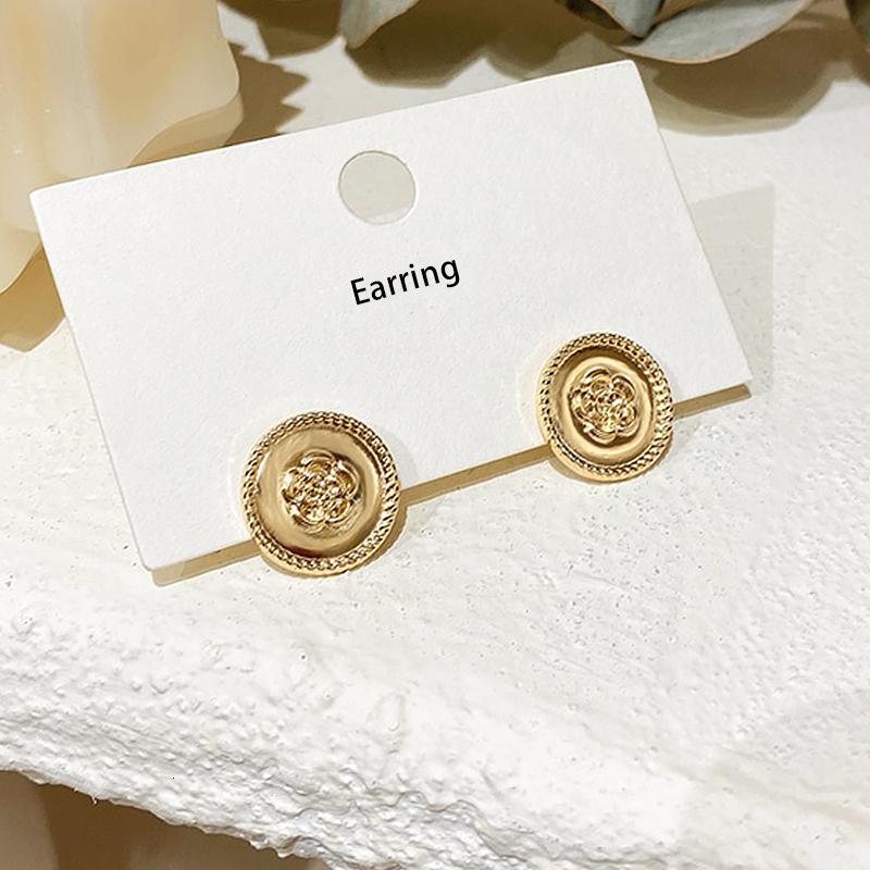 Charm Flower Earrings For Women Gold Color Metal Fashion Sparkling Pendant Drop Clip Korean Earring Wedding Classic Party Jewelry Gift 230823
