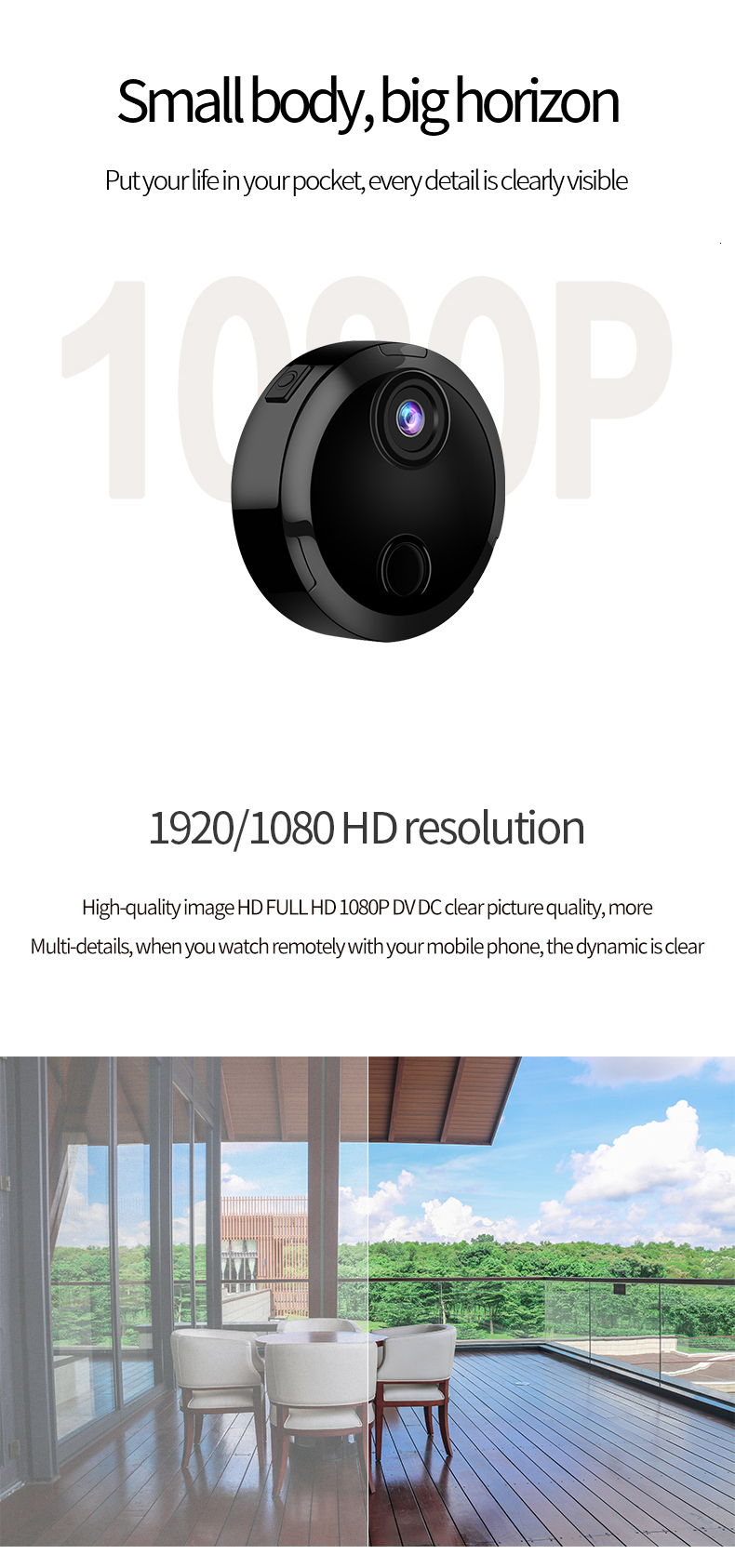 Weatherproof Cameras Camera wireless wifi HD 1080p IR night vision sports aerial p ography DV camera home 230823