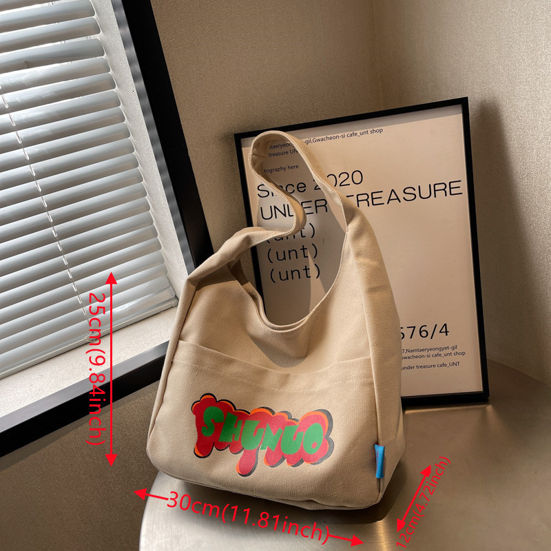 Evening Bags Women's Fashion Versatile Canvas Shoulder Bags Large-capacity Simplicity Light Ladies Leisure Tote Bags Female Trend Handbags 230824