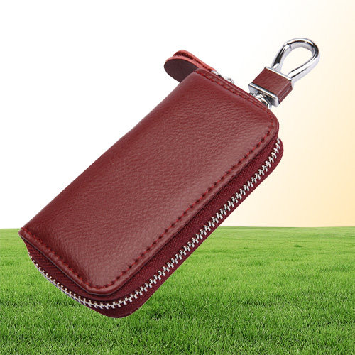HBP Fashion Men Women Silm Key Wallets Real Genuine Leather Car Key holders With Card Slot
