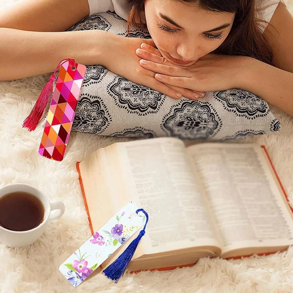 Sides Wholesale Sublimation Bookmark Blanks Double Printable Aluminum Metal Bookmarks Bulk DIY Bookmarks With Hole And Tassels LL