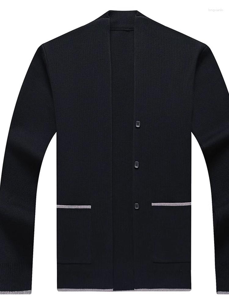Men's Sweaters Cardigan Men Autumn Winter Thick V Neck Knitted Sweater Coats Casual Warm Fashion Clothing 2023 B35