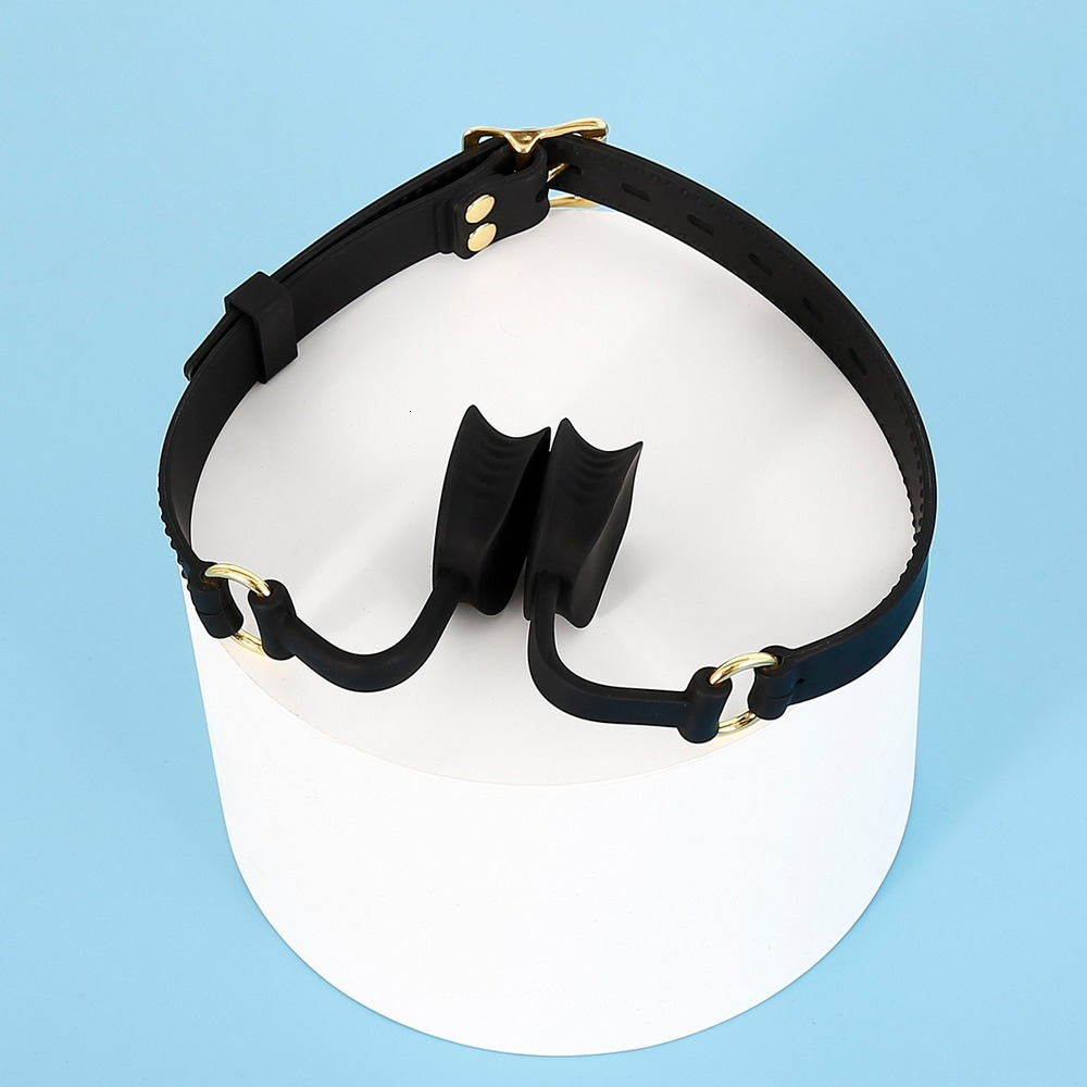 Adult Toys PU Leather Open Mouth Gag Chastity Belt Bite Flirting BDSM Slave Bondage Role Play Restraints Erotic Sex for Couples 230824