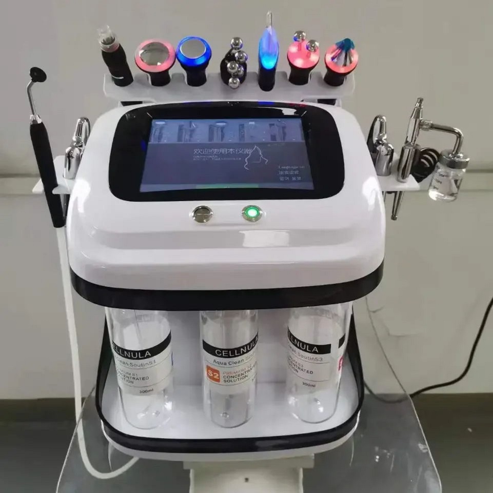 10 in 1 face treatment cleaning oxygen machine facial care tips salon use