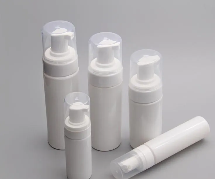 wholesale 50/80/100/150/200ml Cleanser Mousse Bottle Empty Refillable Plastic Pump Bottle Vial Trip Pot Foam Soap Liquid Mousse Fast23 LL
