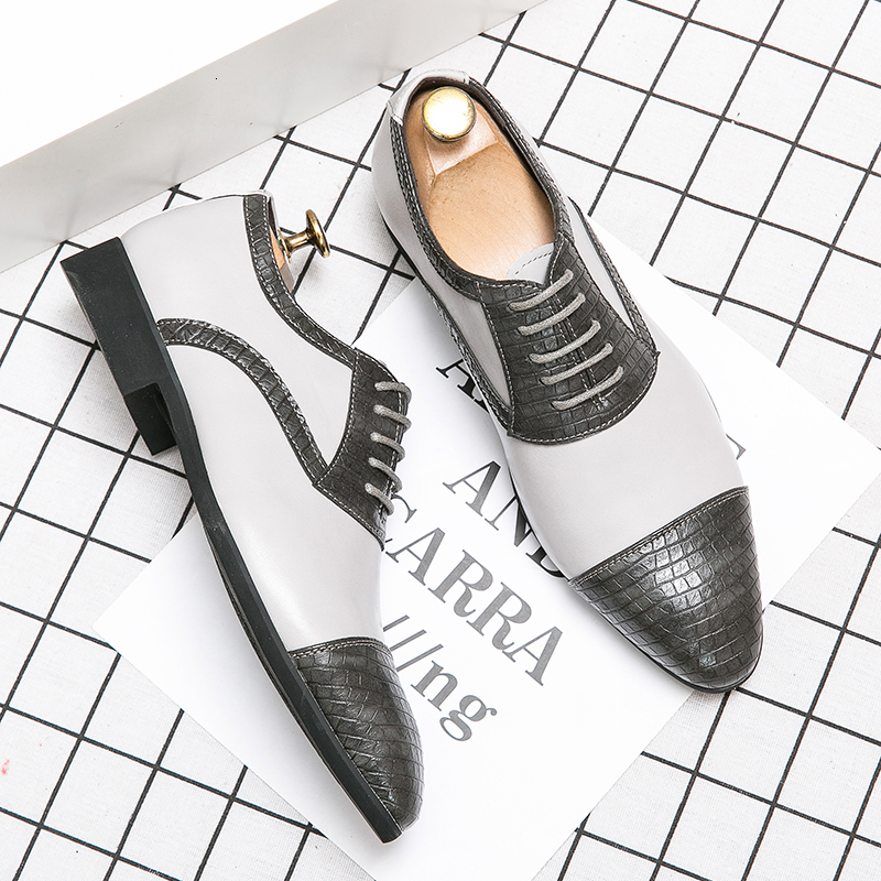 Dress Shoes Golden Sapling Men's Party Shoes Fashion Patchwork Leather Oxfords Elegant Men Flats Casual Business Shoe Office Social Footwear 2308