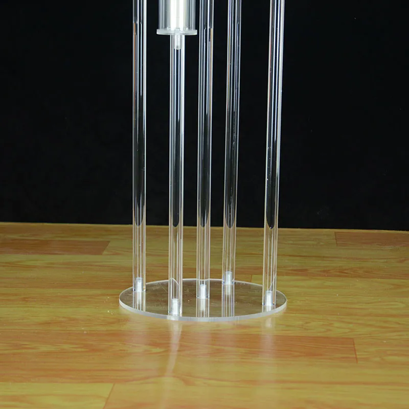 41 Inch Tall Candelabra Crystal Candelabra Wedding Centerpieces Acrylic Clear Candle Holder Decorative 5 Arm Candle HolderZZ