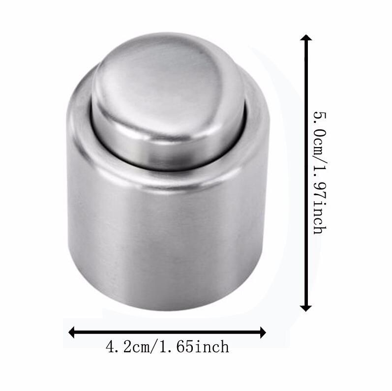 Stainless Steel Vacuum Sealed Wine Bottle Stopper Wine Bottle Saver Preserver Pump Sealer Bar Stopper Kitchen Tools ZZ