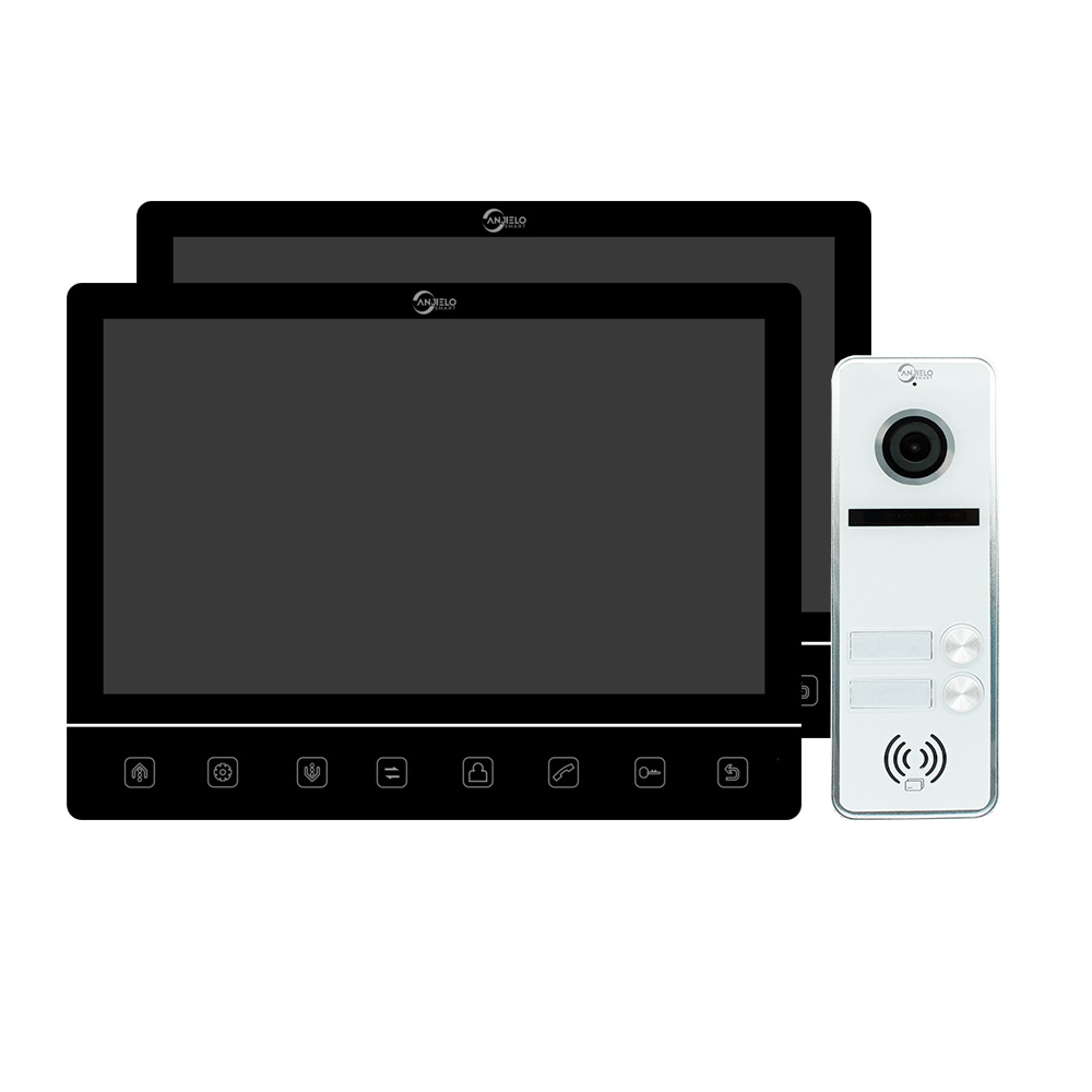 latest anjielosmart 10 1 inch touch monitor 1080p support tuya 2door outdoor station video intercom for apartment
