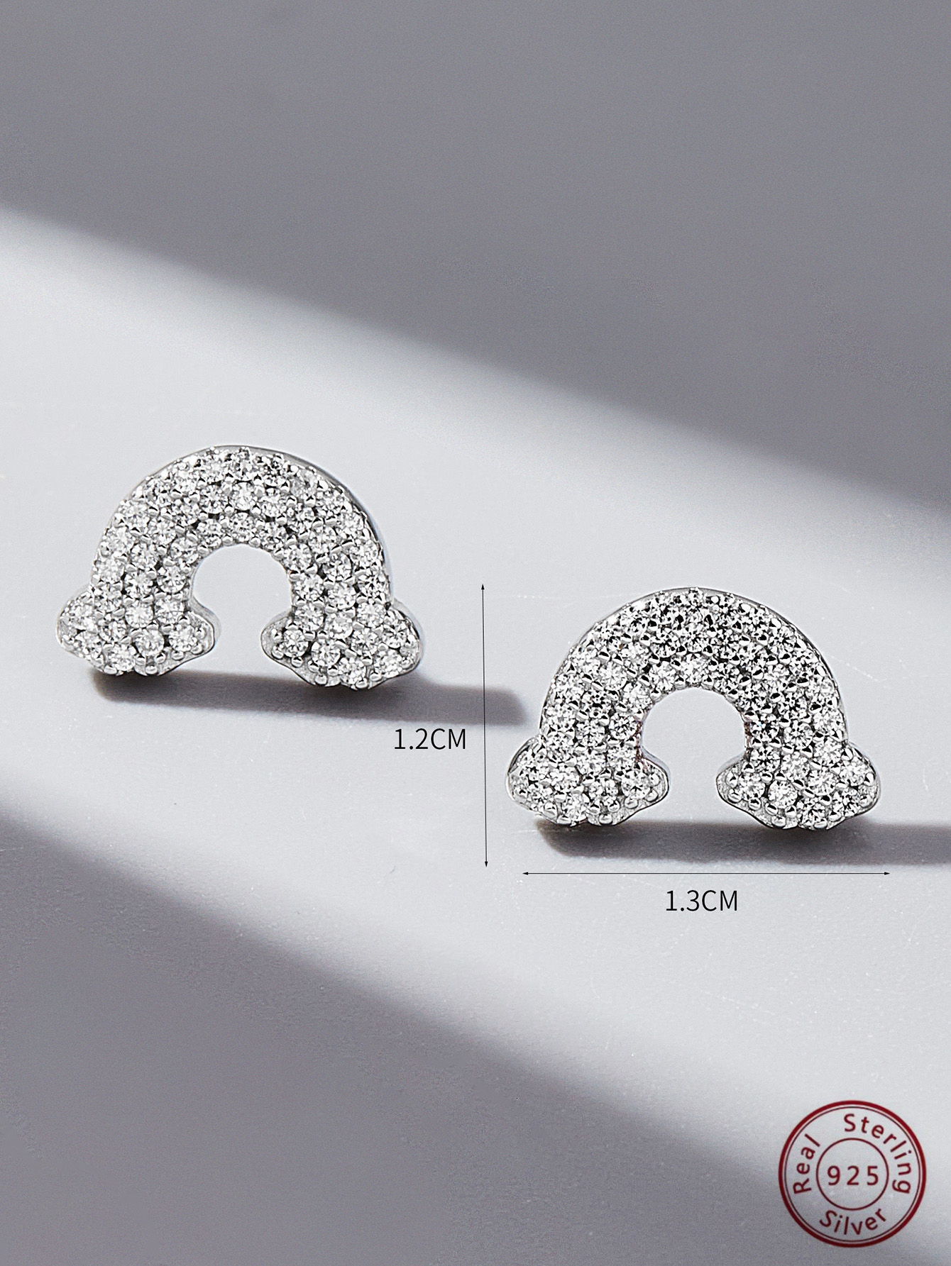 Ear Cuff 925 Silver CZ Stones Paved Fashion Fine Jewelry Creative Cute Rainbow Shaped Women Earrings Perfect Gift For Dates And Parties 230823