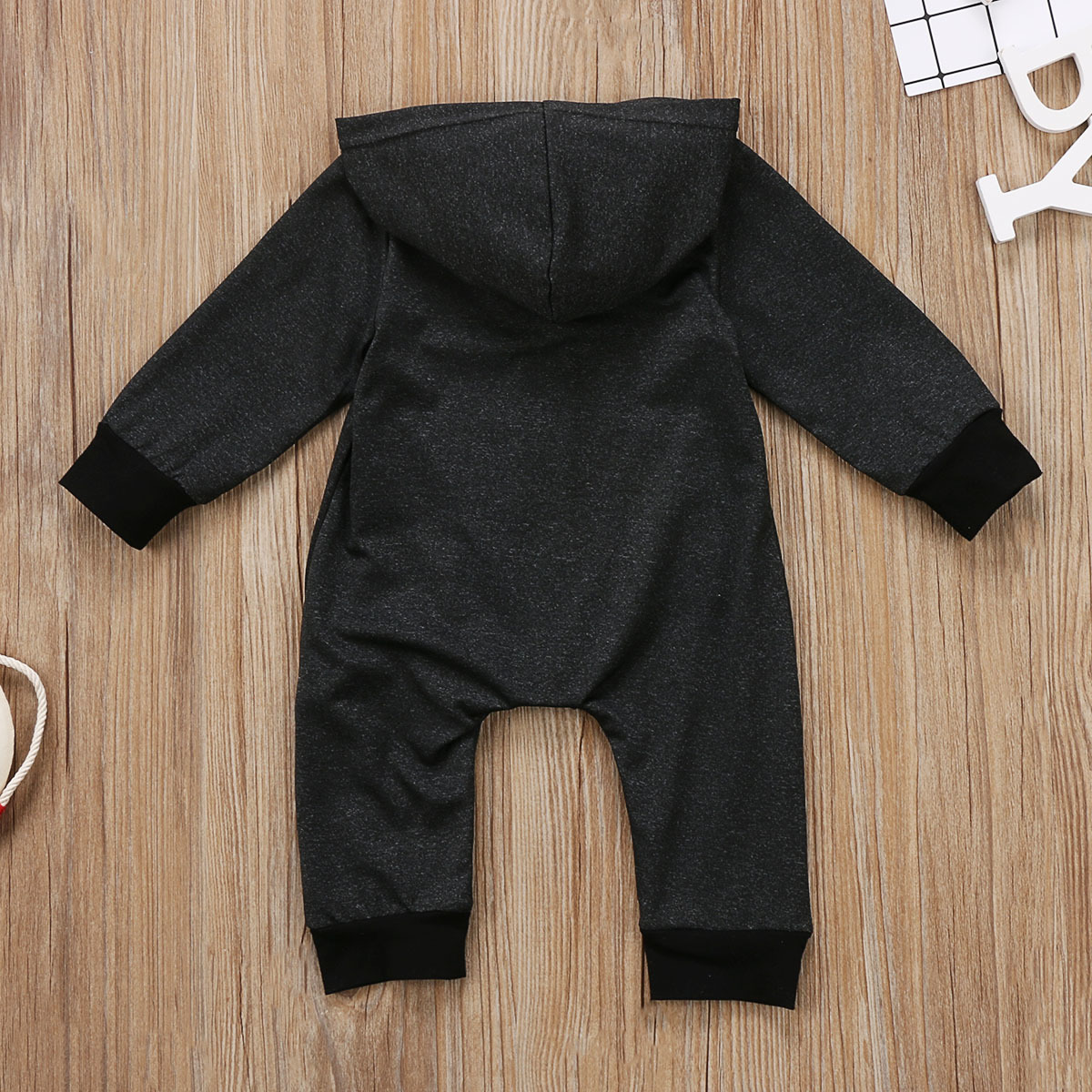 Rompers 024M Baby Boy Clothes Infant Warm Long Sleeve Zipper Romper born Jumpsuit Kid Hooded Girl Sweater Outfit 230823