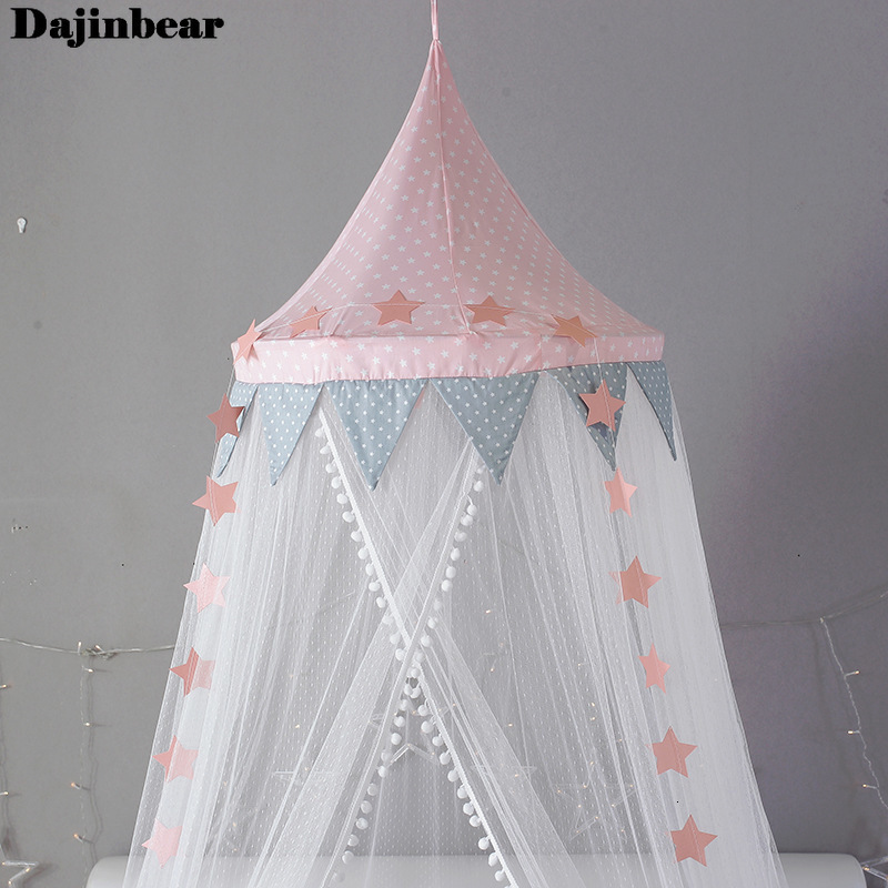 Crib Netting Baby Room Mosquito Net Kid bed curtain canopy Round Crib Netting bed tent baldachin Decoration girl bedroom accessories Dropship 230823