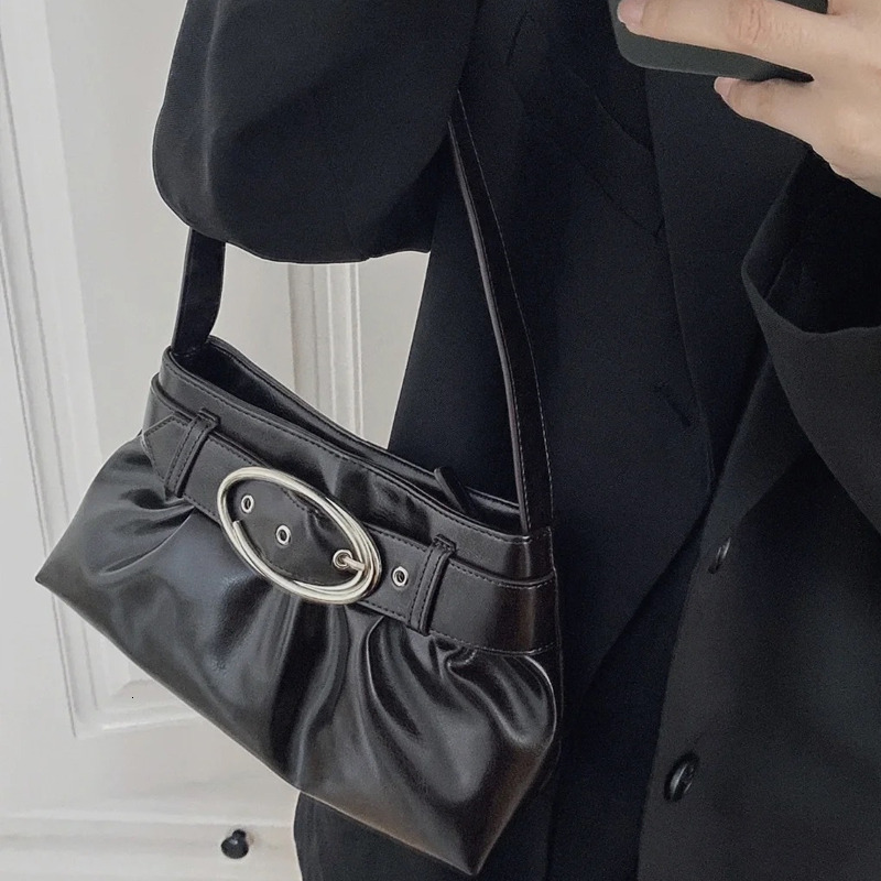 Evening Bags Silver Y2K Vintage Handbag For Women Casual Clutch Tote Bag Ladies Korean Sling Shoulder Bags Leather Zip Purses Underarm Bags 230824