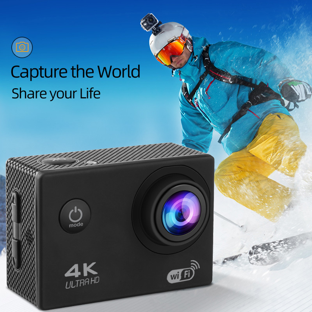 Weatherproof Cameras Action Camera 4K 30FPS WiFi Ultra HD Underwater Wide Angle Degree lens 98FT Waterproof sports DV Video Recording l230823