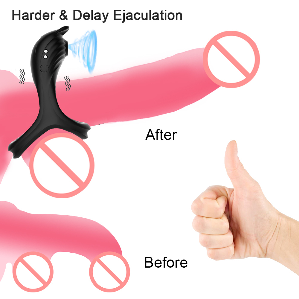 Cockrings Vibrating Cockring Sucking Penisring Delay Ejaculation Cock Ring Sex Toys for Couple Men Penis Vibrator Goods Adults 18 230824