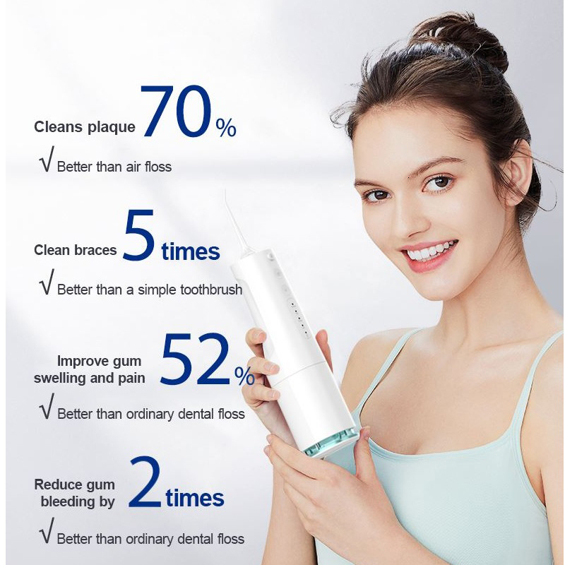 Other Oral Hygiene Portable Irrigator 360ml Large Capacity Water Dental Flosser IPX7 Waterproof Teeth Cleaning USB Rechargeable With 2 Jets 230824