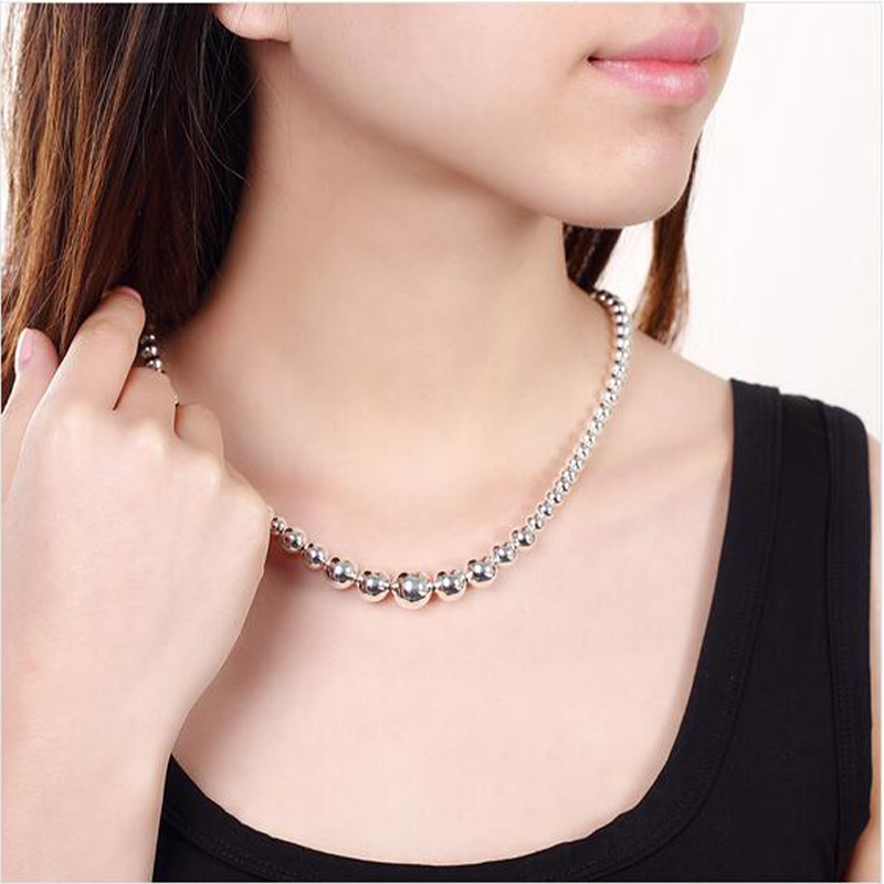High grade 925 sterling silver Size piece prayer beads jewelry set DFMSS080 brand new Factory direct 925 silver necklace bracelet