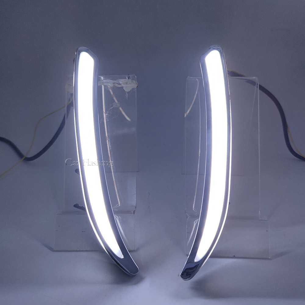 2PCS Car LED DRL For Buick Regal GS Opel Insignia 2010 2011 2012 2013 2014 2015 2016 Daytime Running Light with turn signal