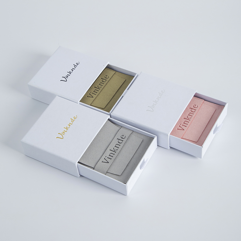 Cuff Links Jewelry Box Bag Set Custom Paper Sliding Drawer Microfiber Envelope Gift Ring Earrings Organizer Carton 230824