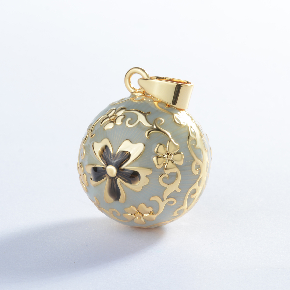 Charms Eudora Harmony Gold Color Flower Ball Necklace Chime ball Maternal Bell bola bell appease fetal prenatal bells pregnant women 230824