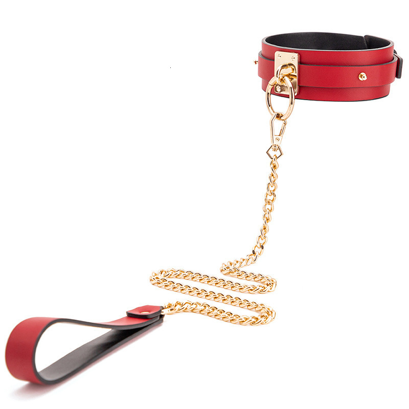 Bondage High Quality Leather Red Handcuff Anklecuffs Eye Mask Collar Sexy Adult Games Erotic Bdsm Sex Toys for Women Lovers 230824