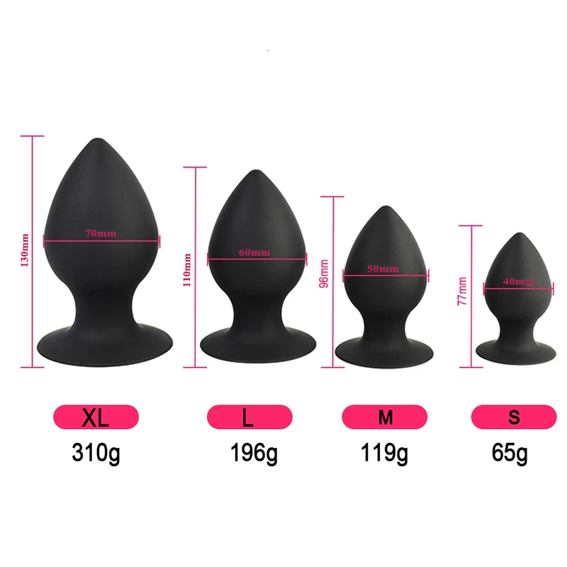 Briefs Panties Large Silicone Suction Cup For Anal Plug Stimulation Ass Massager Sex Toys Masturbator Dilator Expander Buttplug 230824