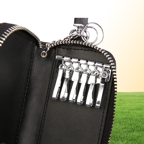 HBP Fashion Men Women Silm Key Wallets Real Genuine Leather Car Key holders With Card Slot