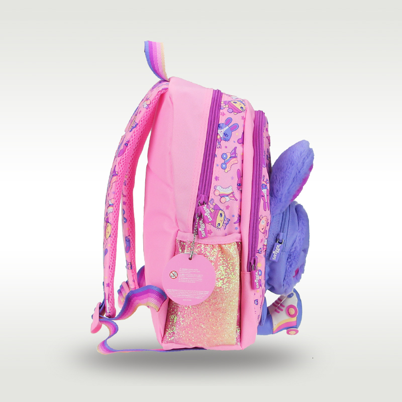Backpacks Australia Smiggle original selling childrens schoolbag high quality cute purple rabbit plush girl bag 36 years old 14 inch 230823