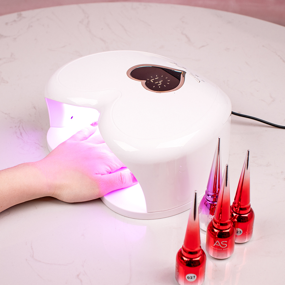 Nail Dryers High Power 96W RED Light LED Nail Lamp Heart Shape Gel UV Lamp Manicure Nail Polish Dryer Machine for Fast Drying All Gel Polish 230824