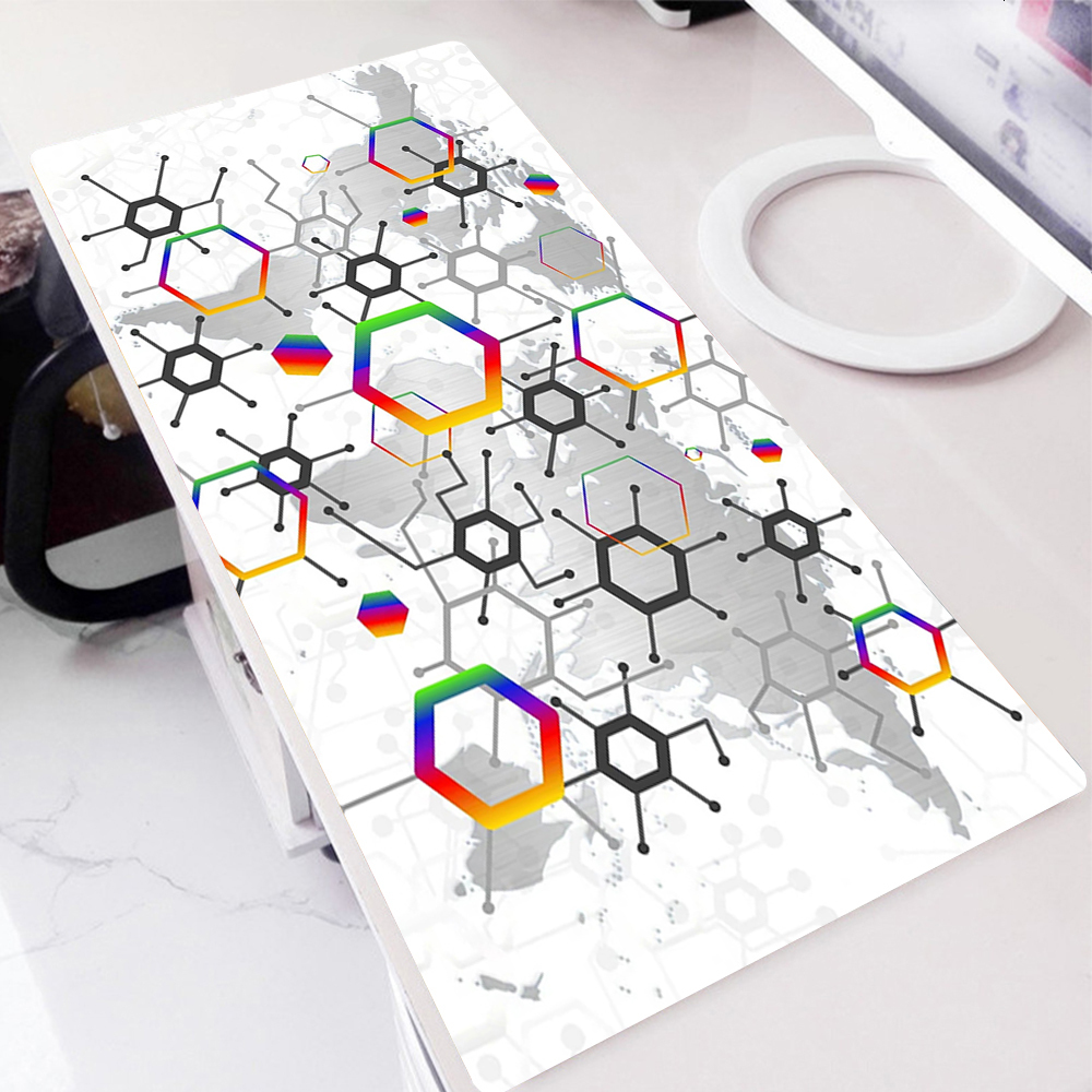 Mouse Pads Wrist Rests Geometric Gaming Accessories MousePads Computer Laptop Gamer Extended Mat Large Anime Pad Rubber Keyboards Table 230823