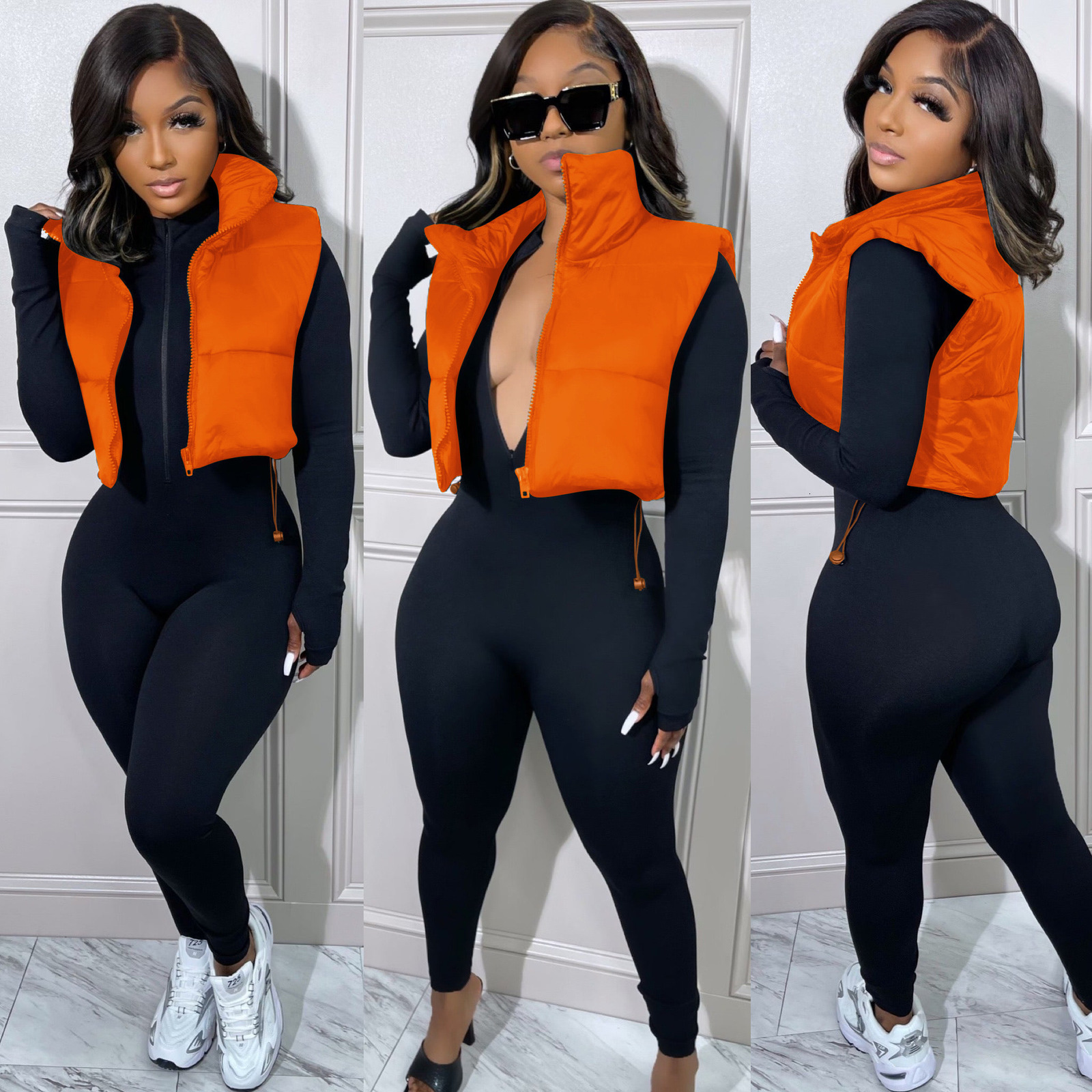 Women' Blends Fashion Women High Waist Sleeveless Horse Vest Jacket Autumn Winter Casual Womens Cotton Clothes Warm Top Jacket 230824