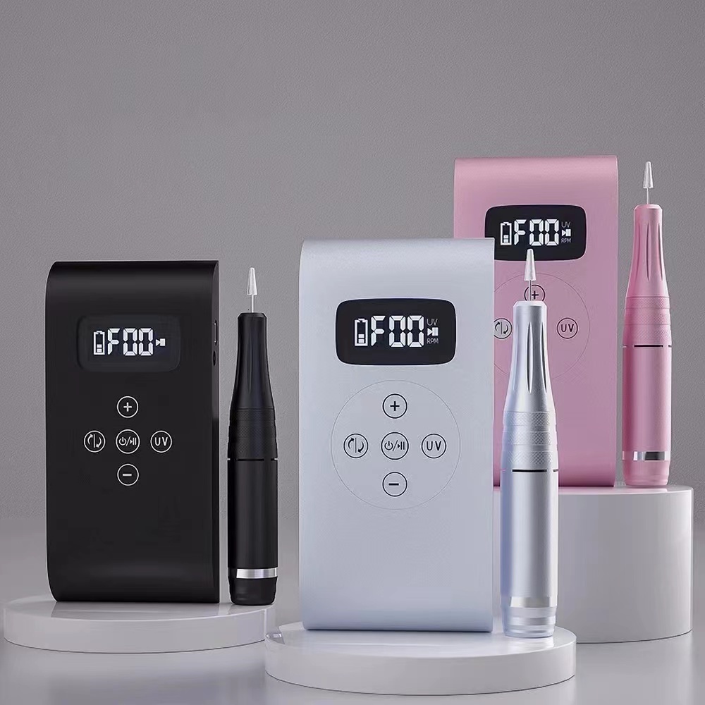 Nail Dryers 2 in 1 Wireless UV Nail Lamp Manicure Drill Grinder Machine 350000RPM Nail Gel File Polisher Nails Sander Fast Drying Nail Dryer 230824