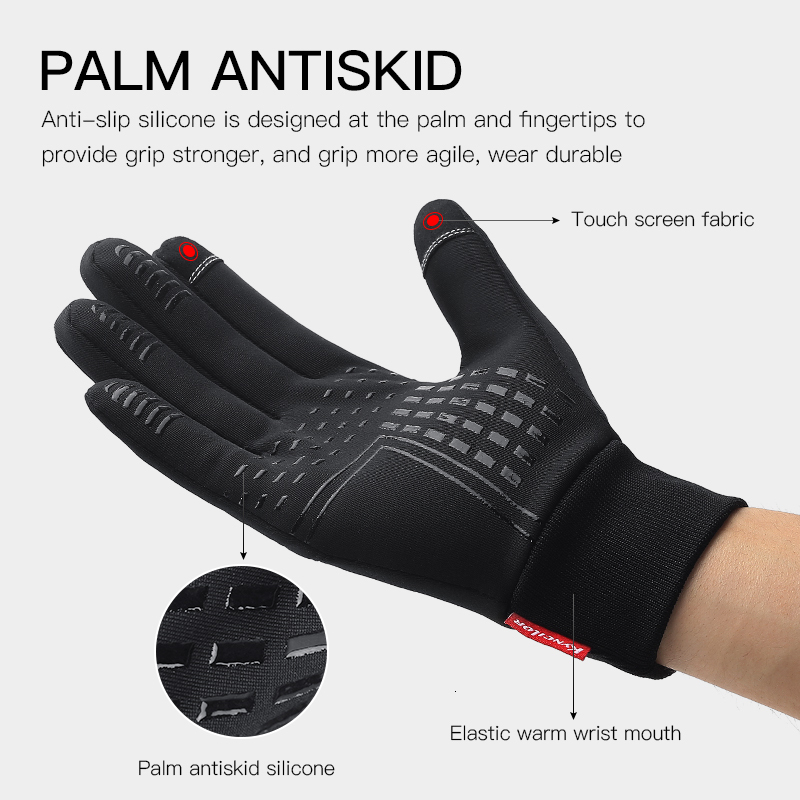 Five Fingers Gloves Touch Screen Windproof Outdoor Sport Men Women Winter Glove Fleece Thermal Warm Running Antislip Cycling 230823