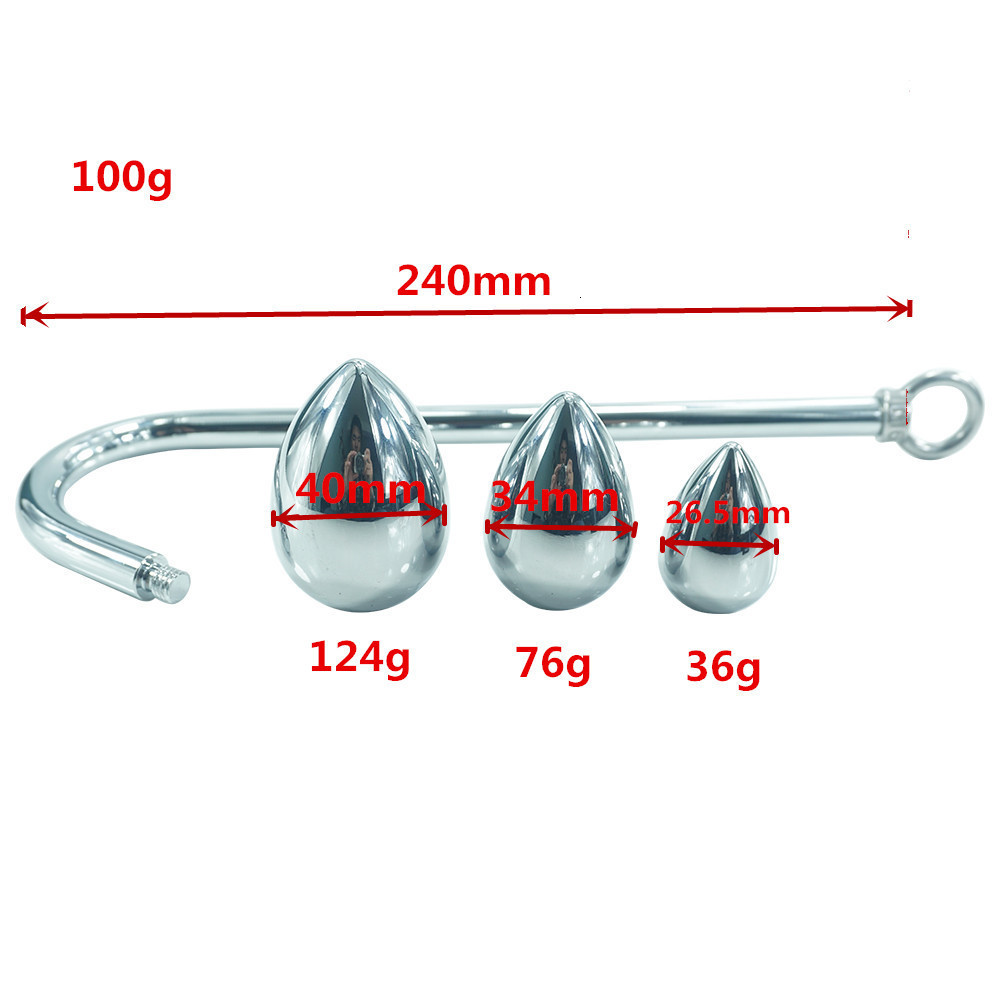 Adult Toys Stainless Steel Single Bead Electric Shock Anal Hook Estim Bdsm Plug Anus Masturbation Buttplugs Sex for Women Men 230824