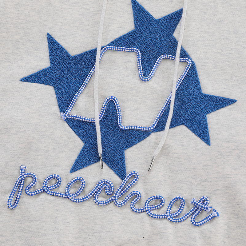 Men's Hoodies Sweatshirts Aelfric Eden Stellaris Embroidered Hoodie Y2K Star Letters Pullover Streetwear Hiphop Retro Splicing Harajuku Casual Ho