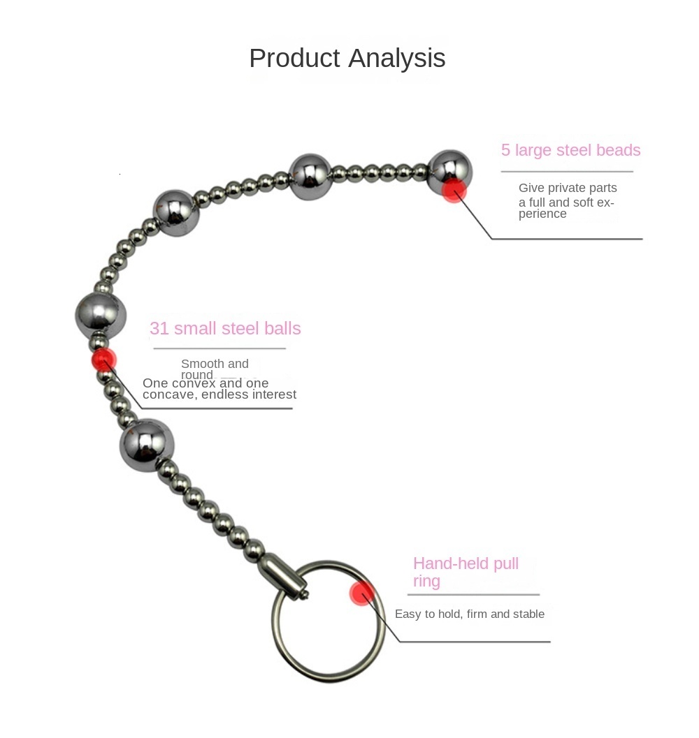 Anal Toys Metal Stainless Steel Beads Vagina Ball Plug Prostate Massage Butt Adult Games Erotic Sex for Women Men 230824